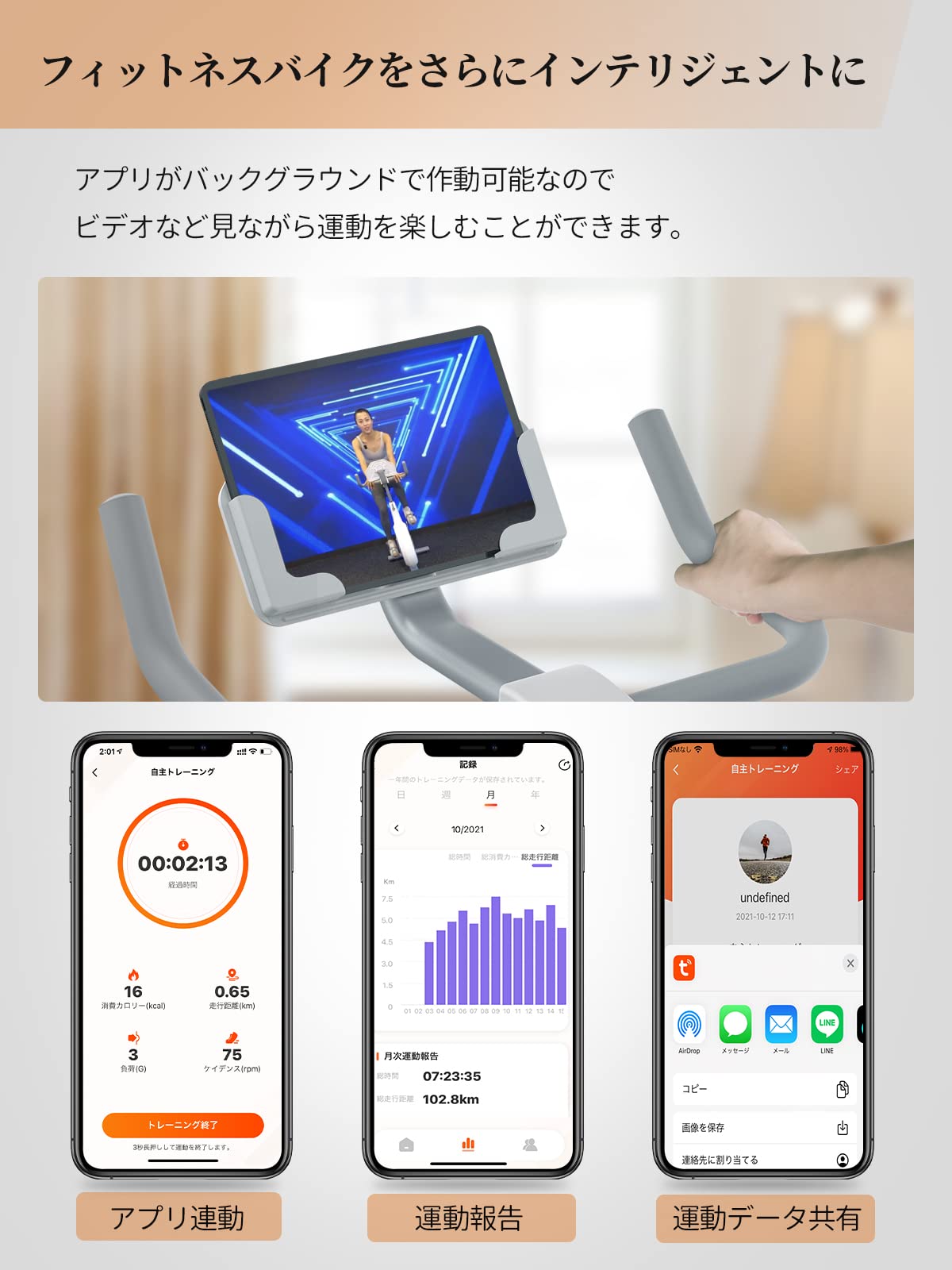 Amazon.co.jp: フィットネスバイク スピンバイク MERACH